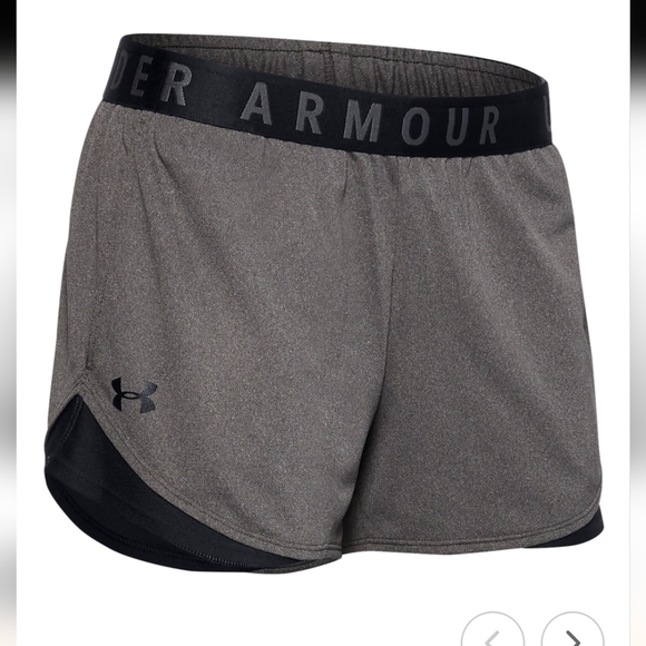 NWT New Under Armour shorts Play Up 3.0 gray & black plus size 2x - Picture 1 of 13